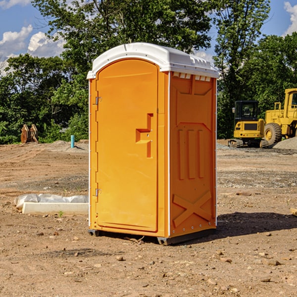 how often are the portable restrooms cleaned and serviced during a rental period in Weller